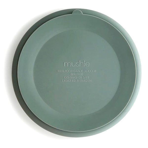 Mushie siliconen bord met zuignap Cambridge blue