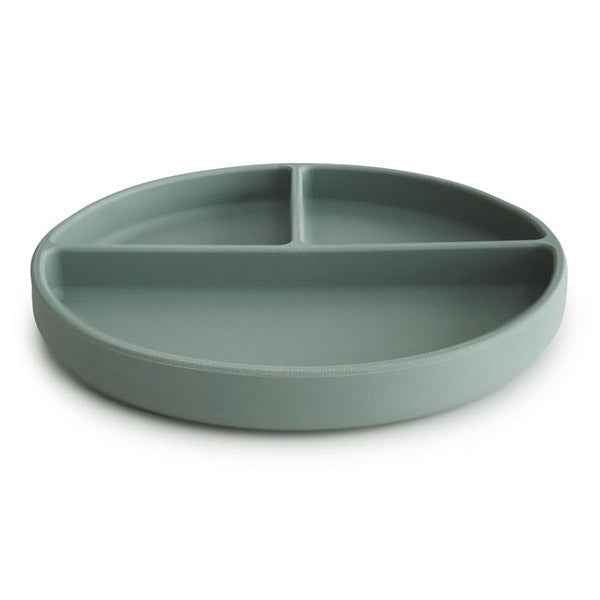 Mushie siliconen bord met zuignap Cambridge blue