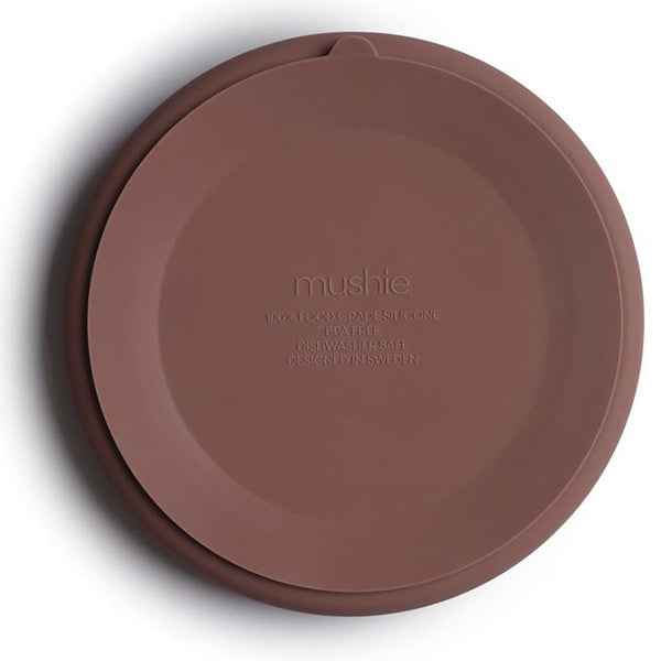 Mushie siliconen bord met zuignap Cloudy Mauve