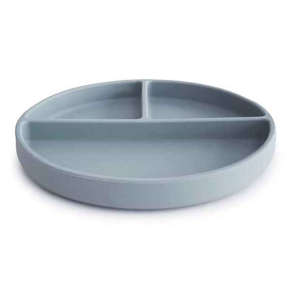 Mushie siliconen bord met zuignap Powder Blue