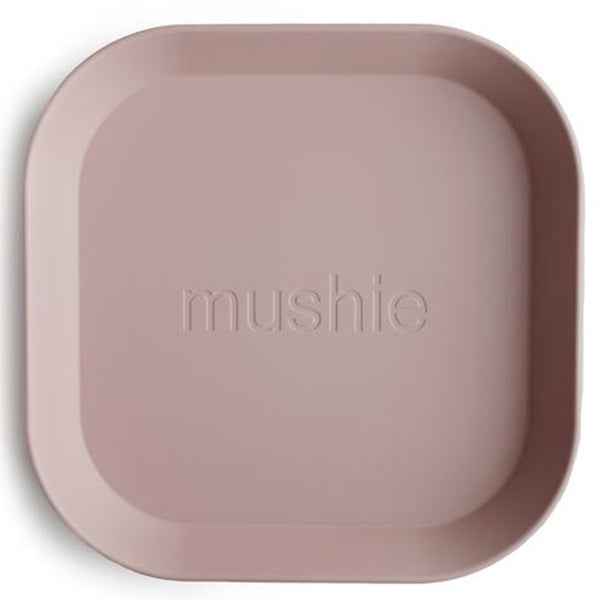 Mushie Set of 2 Square Plates - Blush