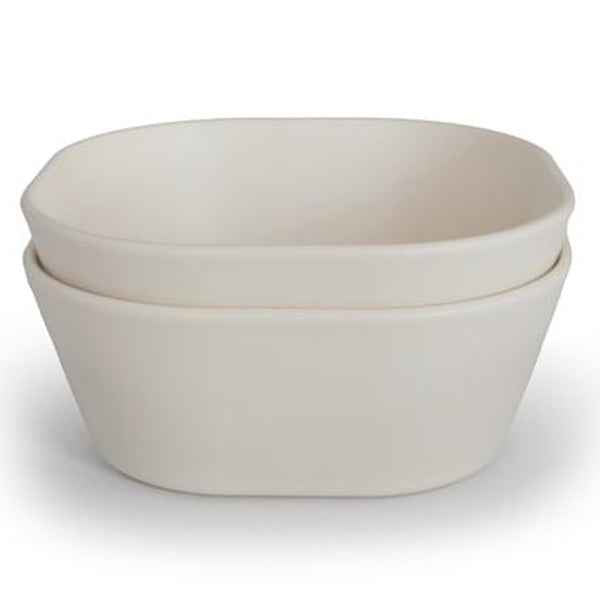 Mushie Square Bowl Set of 2 - Ivory