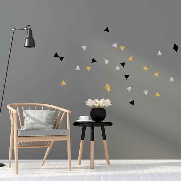 Muurstickers driehoekjes Chic - PÃ¶m Le Bonhomme - set 72 stickers