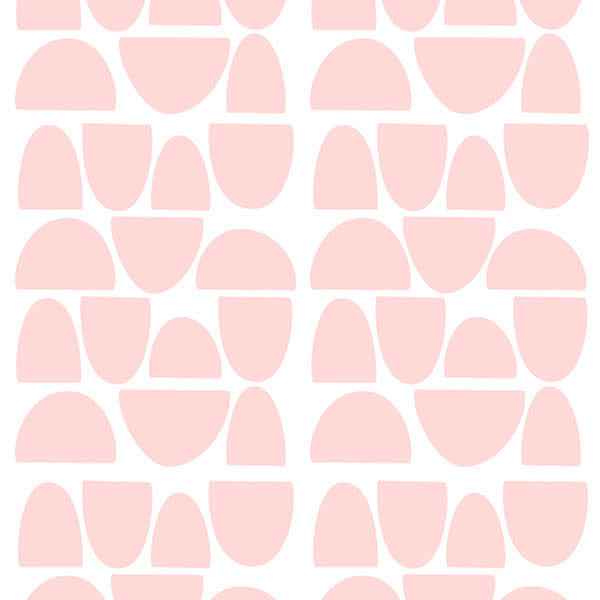 Muurstickers halve cirkels roze - PÃ¶m Le Bonhomme - set 84 stickers