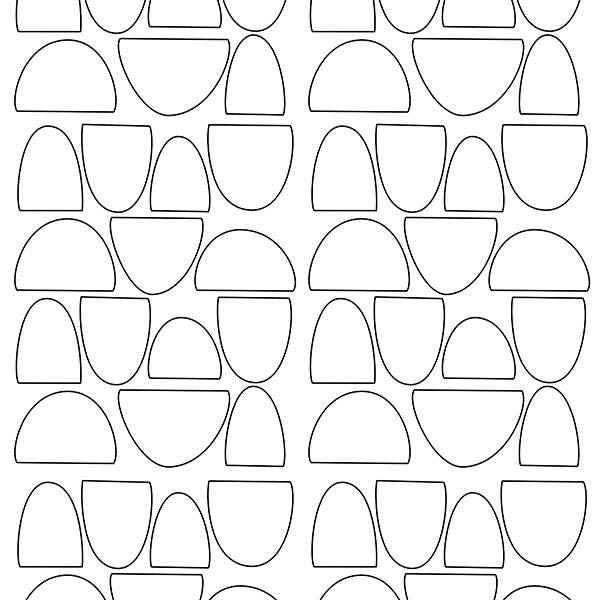 Muurstickers halve cirkels wit - PÃ¶m Le Bonhomme - set 84 stickers