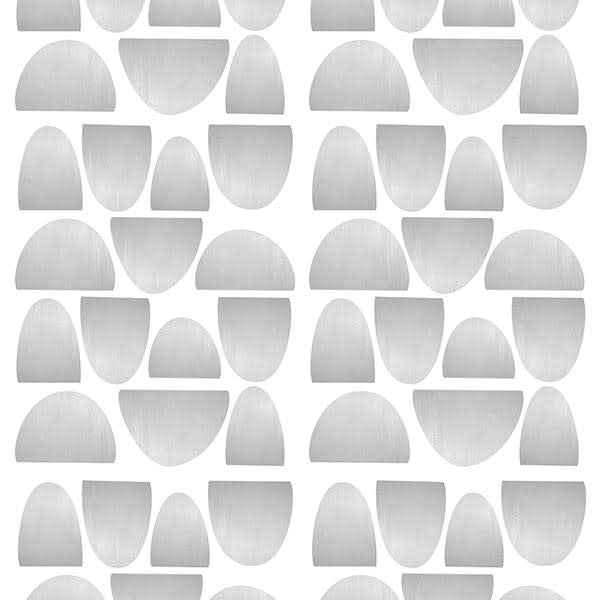 Silver half-circle wall decals - Pöm Le Bonhomme - set of 84 stickers