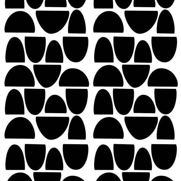 Muurstickers halve cirkels zwart - PÃ¶m Le Bonhomme - set 84 stickers