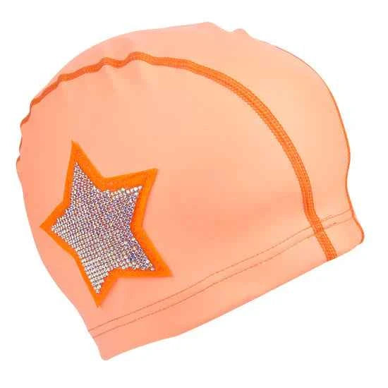 Bling2o | Coral Star Orange Swim Cap +3Y