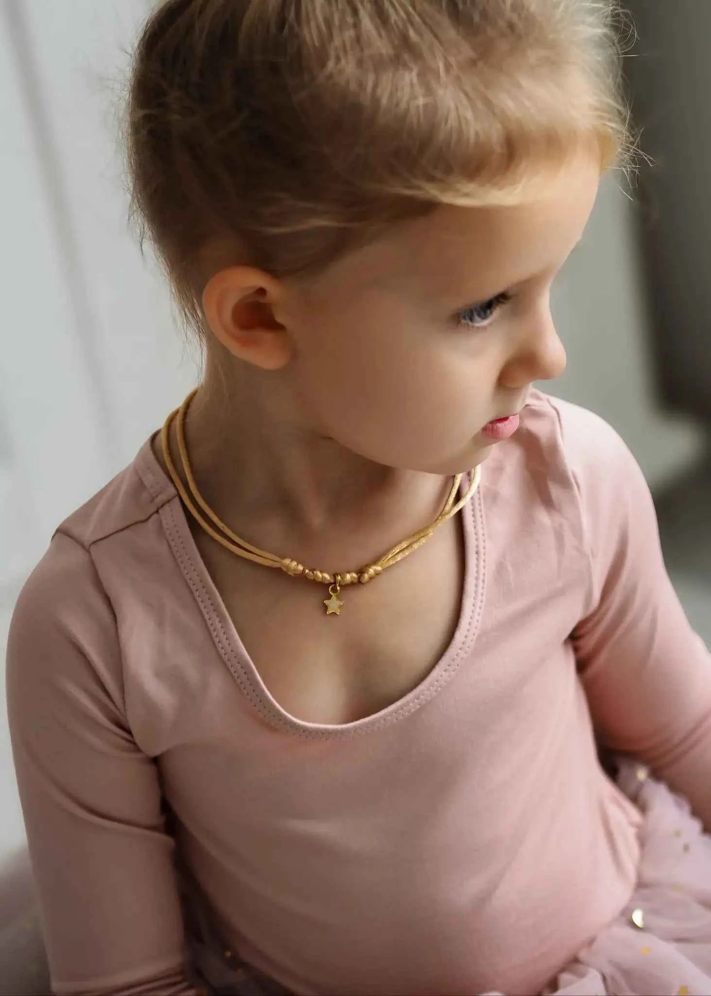 Mrs Ertha | Maak Mijn Ketting Soft Peach Ketting Voor 2 Bedeltjes