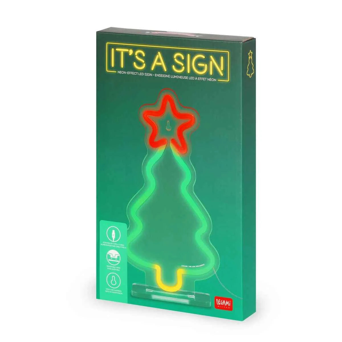 Legami | Neon-effect LED sign It's A Sign Christmas Tree