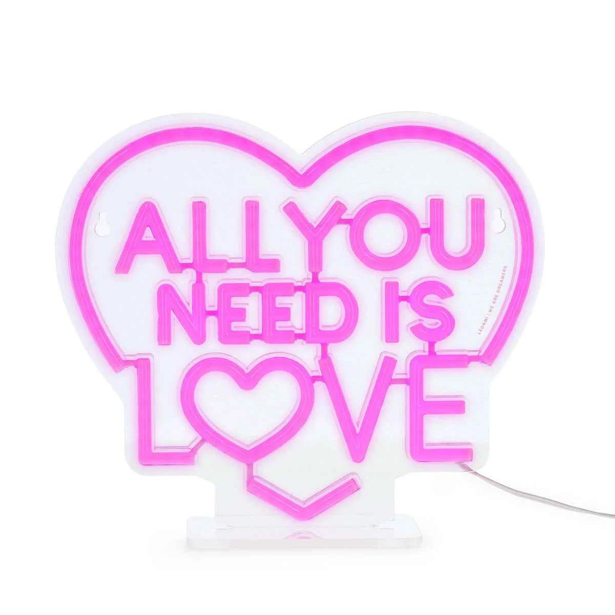 Legami | Neon Effect LED Lamp - All You Need Is Love - It's a Sign
