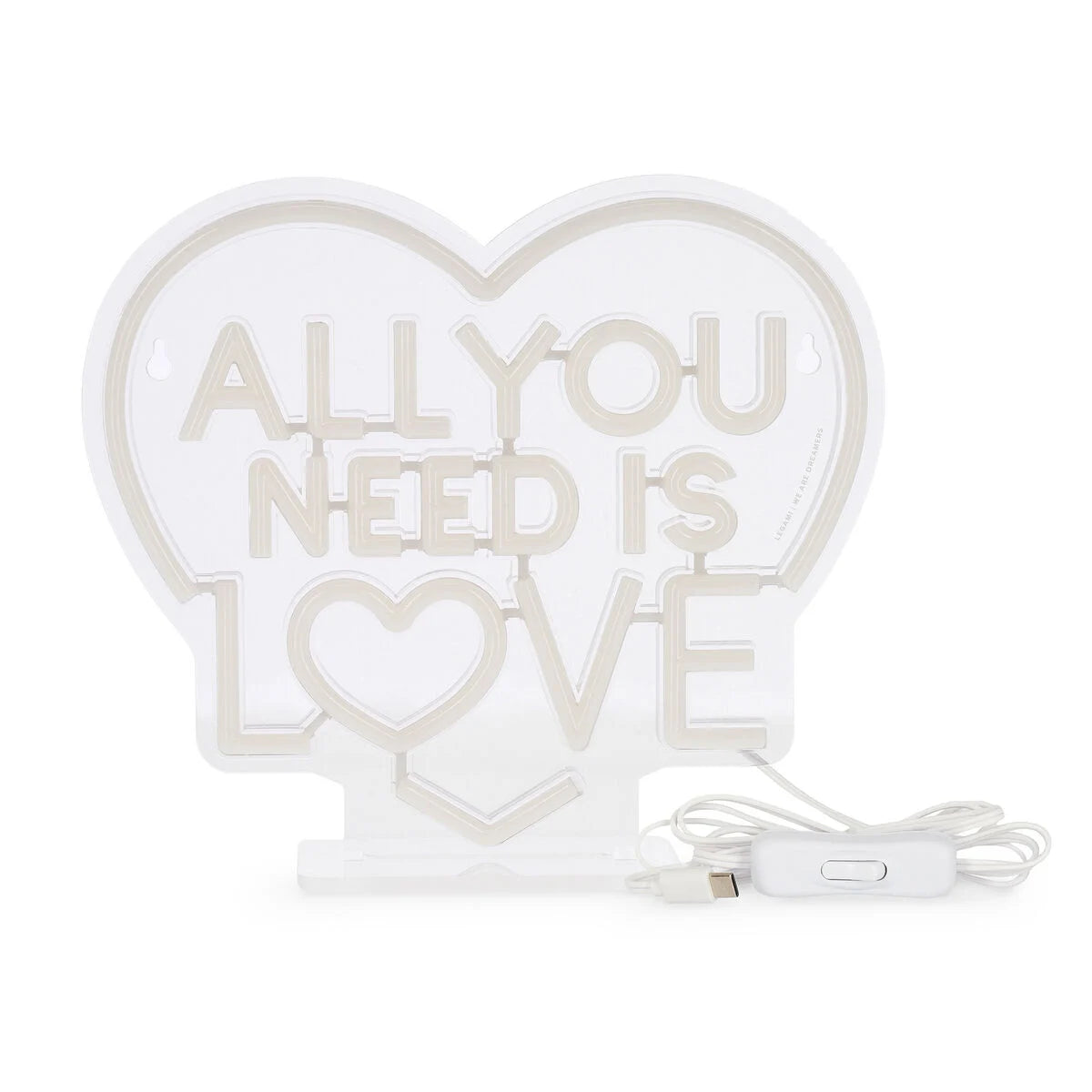 Legami | Neon Effect Led Lamp - All You Need is Love - It's a Sign