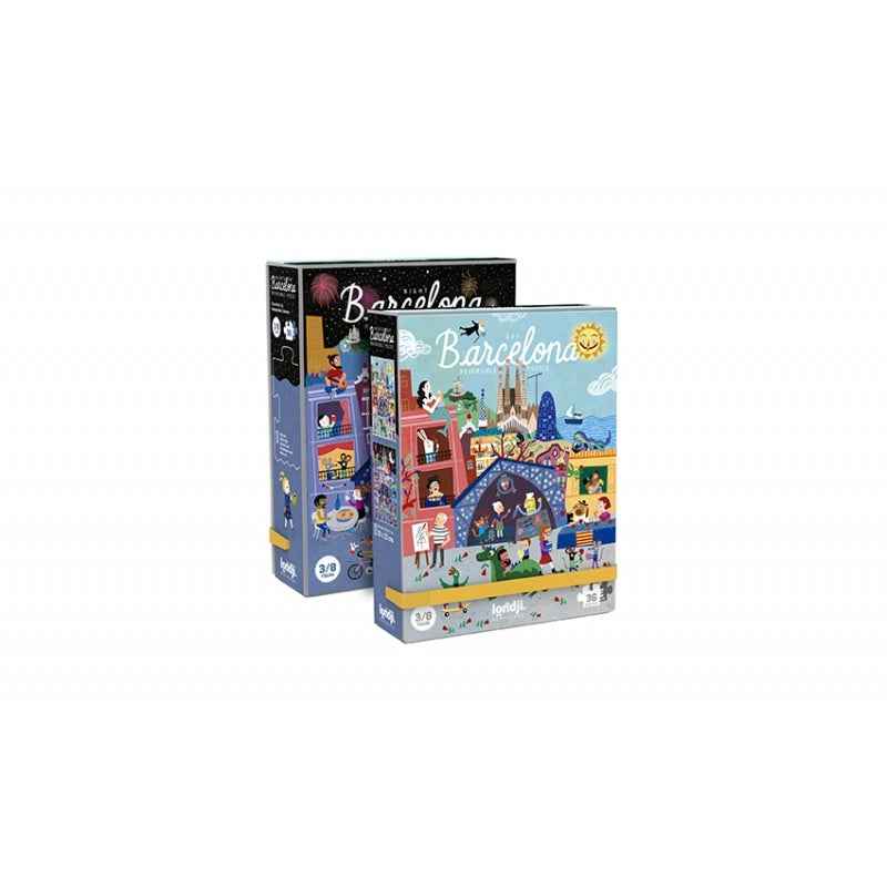 Londji Reversible Puzzle Night and Day in Barcelona, 36 pieces