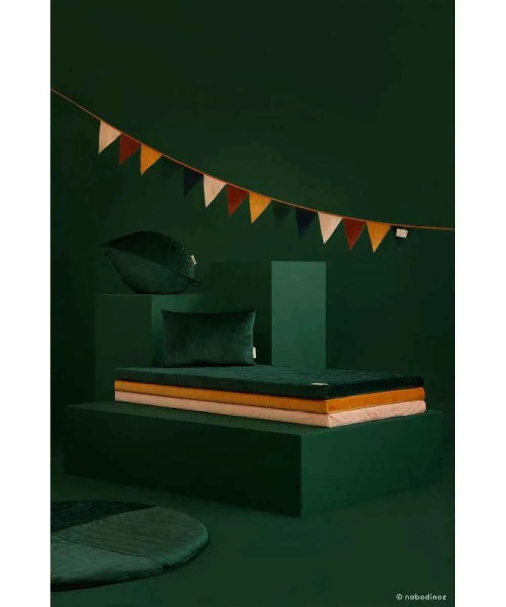 Nobodinoz | Akamba Fluwelen Kussen 45x30cm Jungle Green