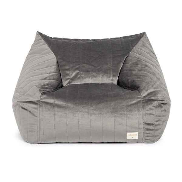 Nobodinoz Chelsea Velvet zitzak Slate Grey