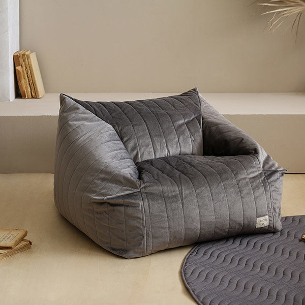 Nobodinoz Chelsea Velvet zitzak Slate Grey