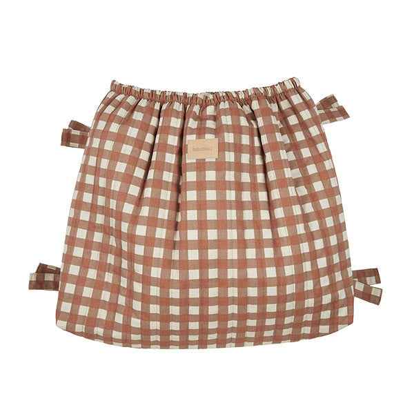 Nobodinoz stroller bag Terracotta Checks
