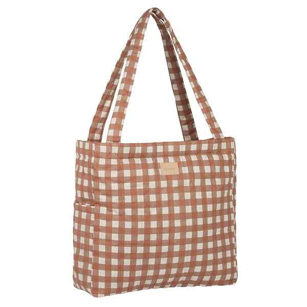 Nobodinoz Terracotta Checks shoulder bag