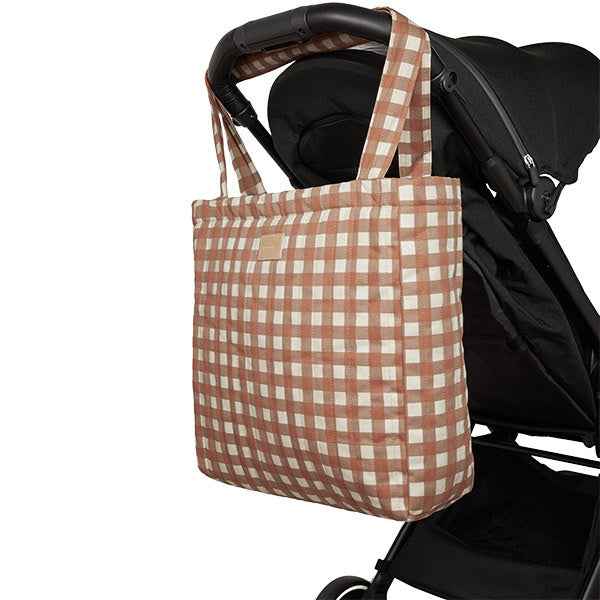 Nobodinoz Terracotta Checks Shoulder Bag