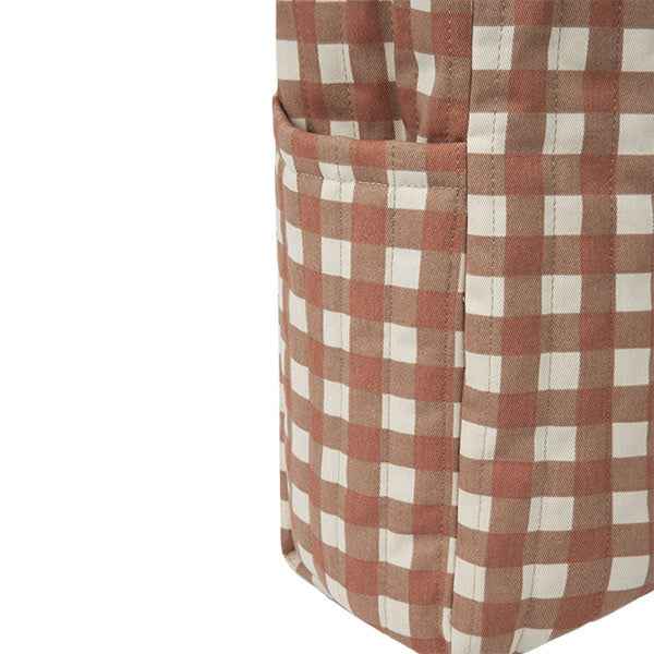 Nobodinoz Terracotta Checks Shoulder Bag