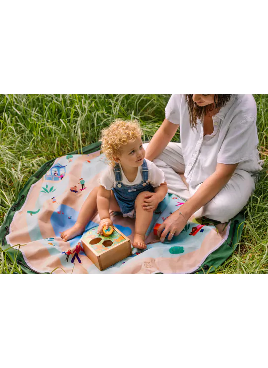 Play & Go | 3 in 1 outdoor speelkleed & opbergzak parc