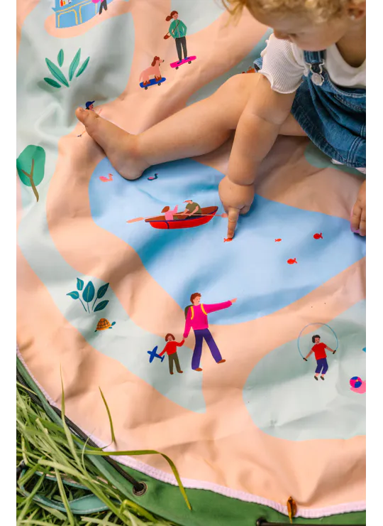 Play & Go | 3 in 1 outdoor speelkleed & opbergzak parc