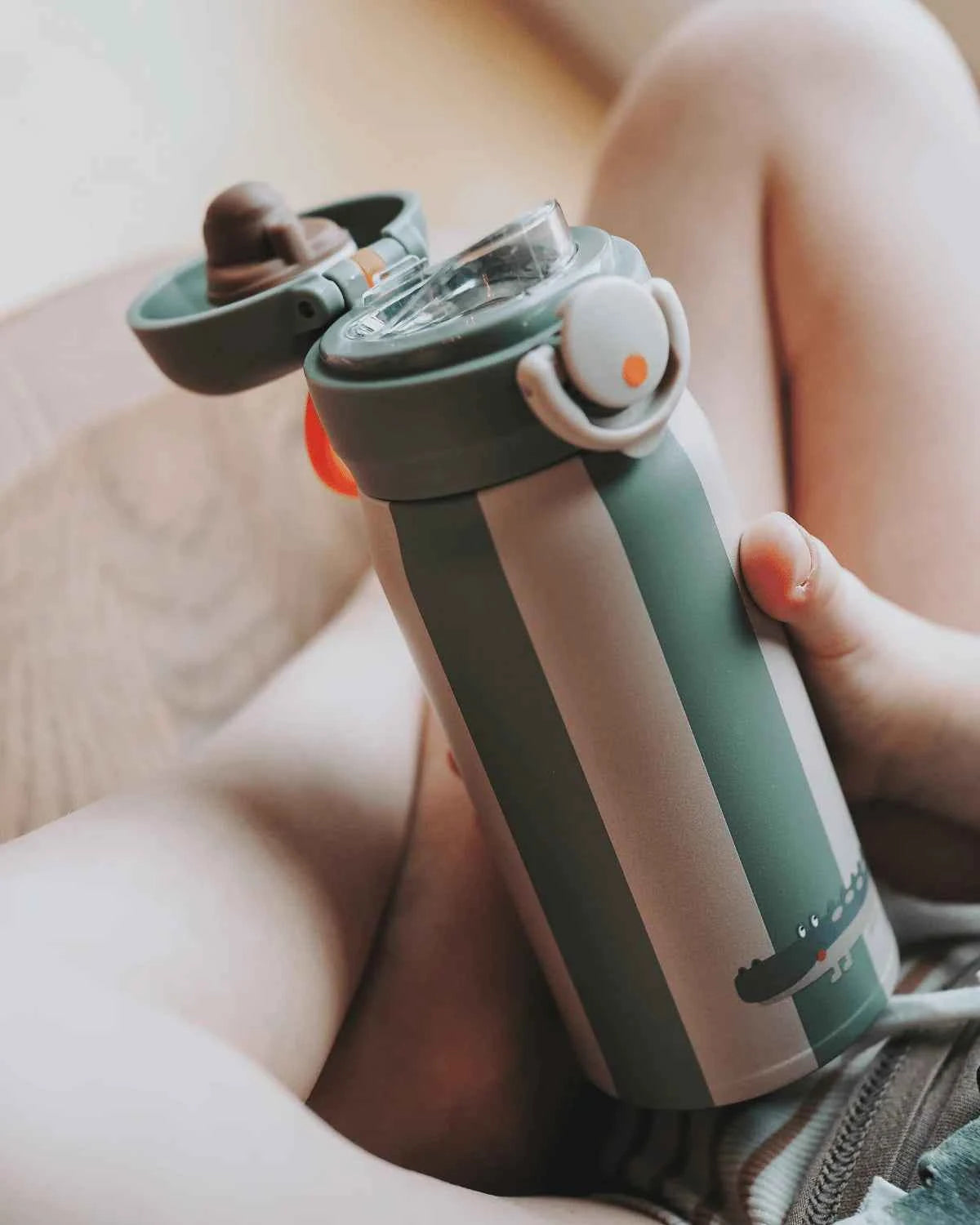 Noui Noui | 350ml Stainless Steel Crocodile Insulated Bottle