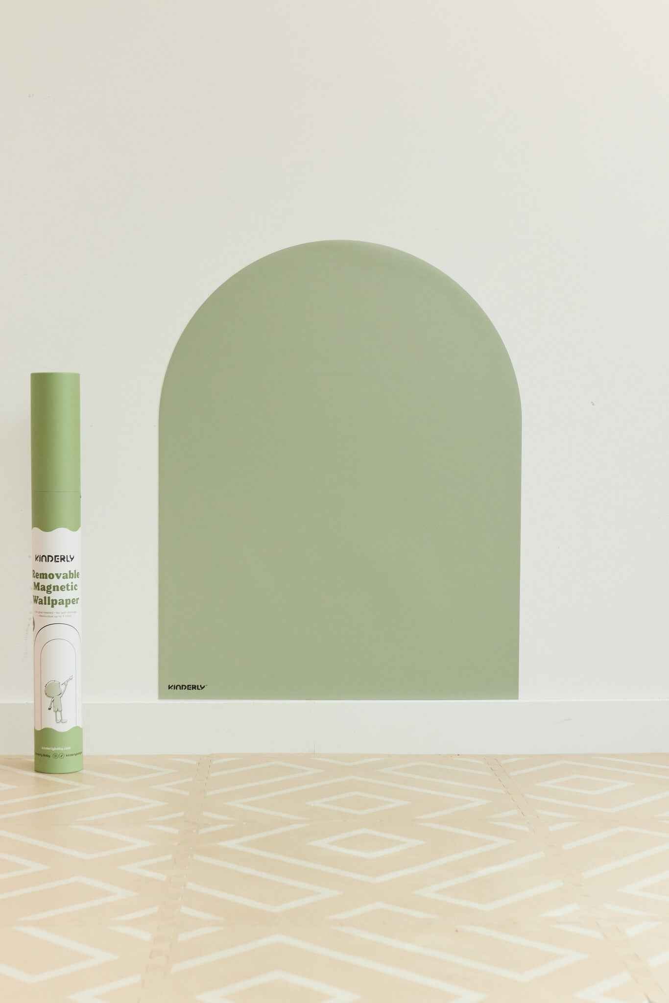 Kinderly | Verwijderbaar Magnetisch Behang Olive