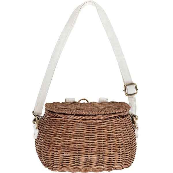 Olli Ella - basket Mini Chari naturel - rieten mand - fietsmand