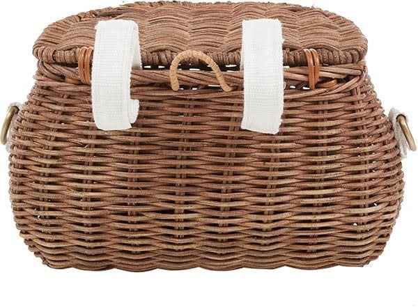 Olli Ella - basket Mini Chari naturel - rieten mand - fietsmand