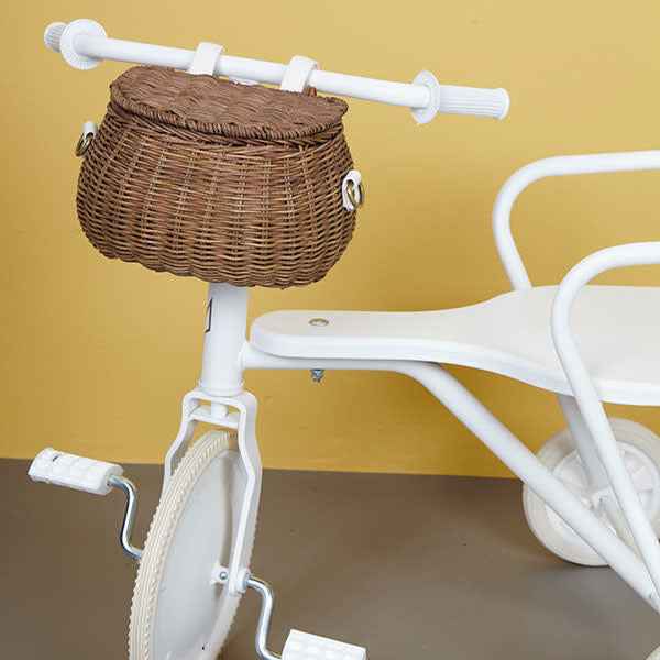 Olli Ella - basket Mini Chari naturel - rieten mand - fietsmand