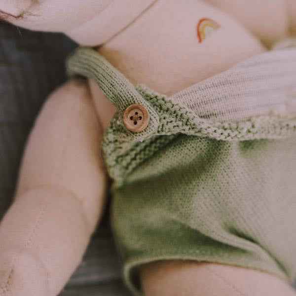 Olli Ella Dinkum doll romper Sage groen