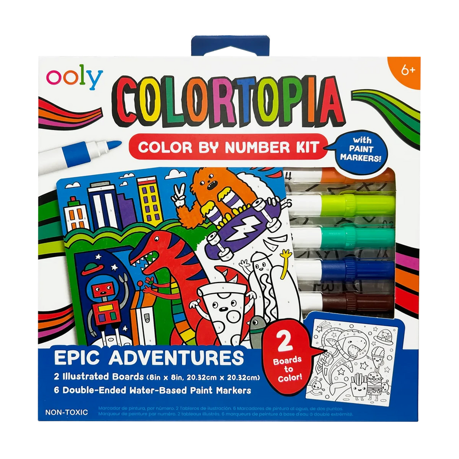 Ooly | Colortopia Kleur Op Nummer Verfmarkerset Epische Avonturen