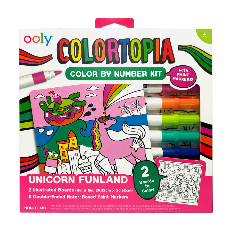Ooly | Colortopia Kleur Op Nummer Verfmarkerset Eenhoorn Funland