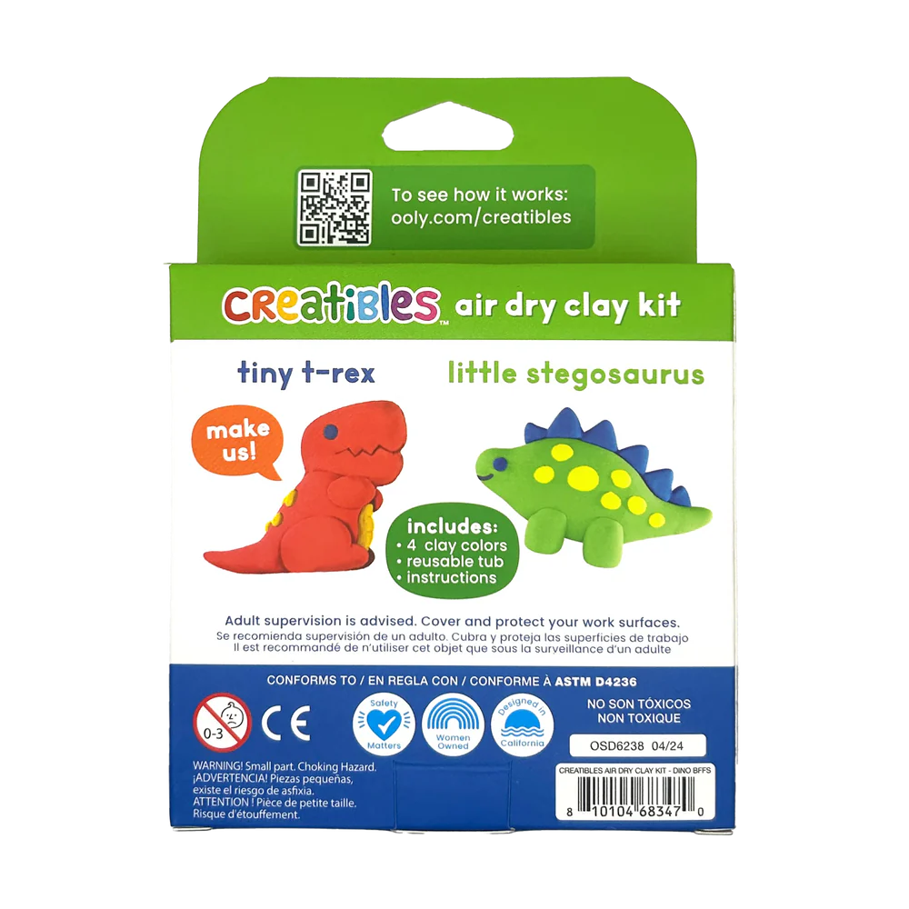 Ooly | Creatibles Mini Luchtdrogende Kleiset Dino BFFs