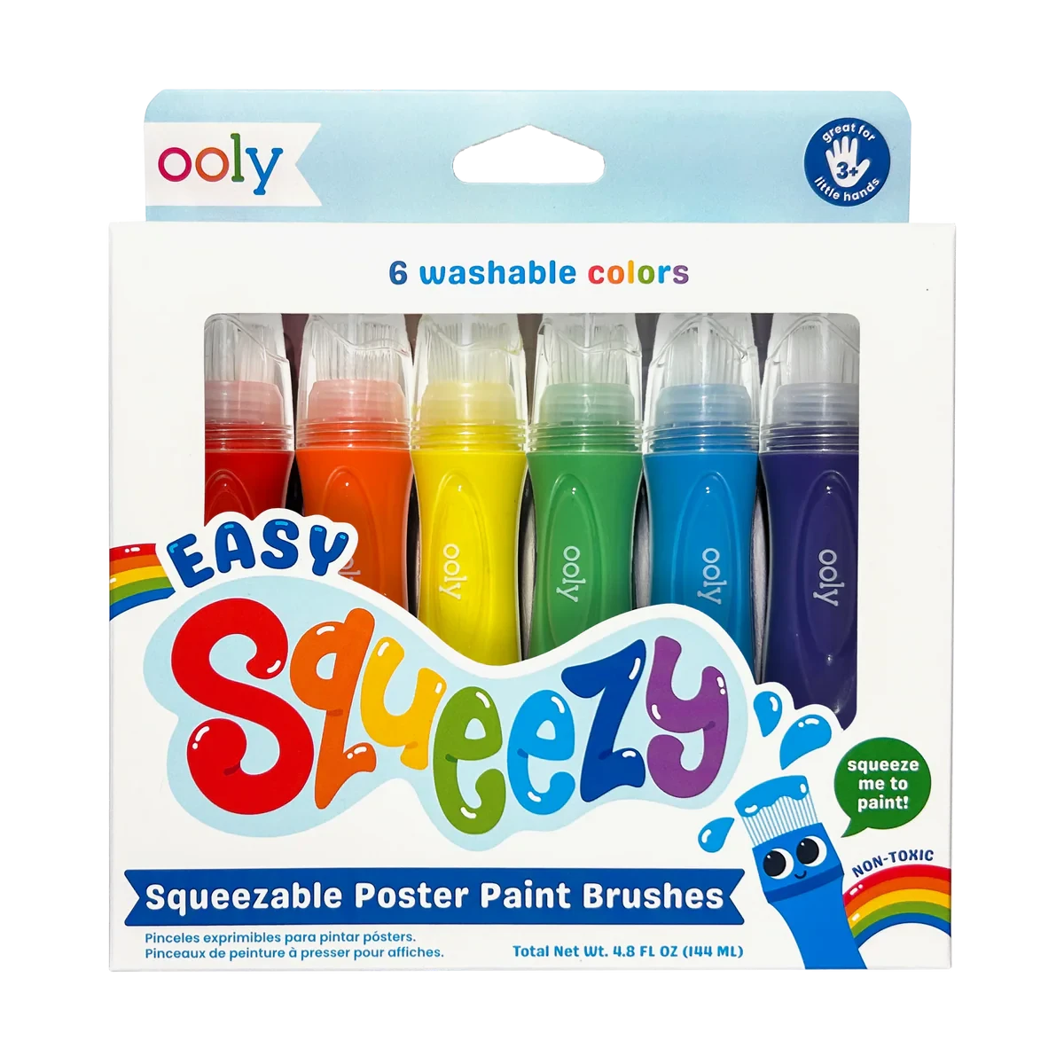 Ooly | Easy Squeezy Knijpbare Posterverfkwasten Set Van 6