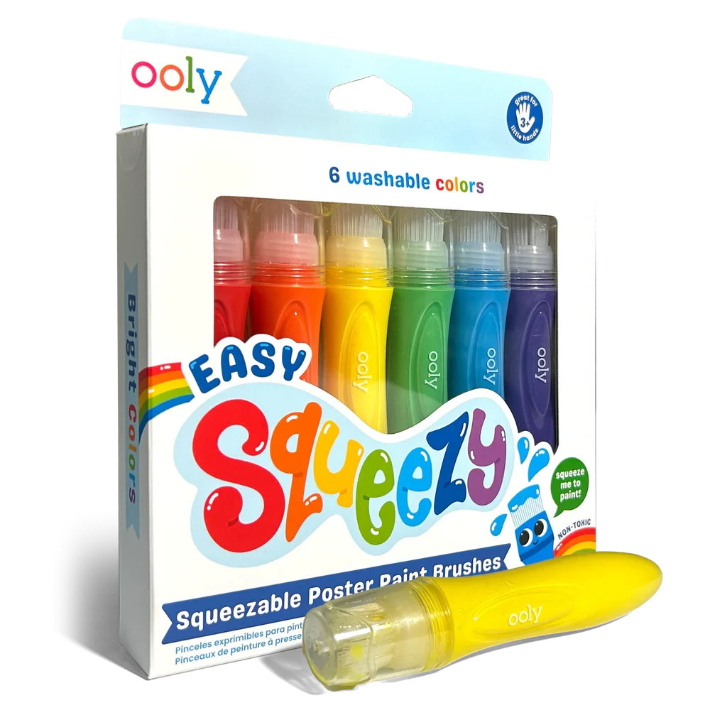 Ooly | Easy Squeezy Knijpbare Posterverfkwasten Set Van 6