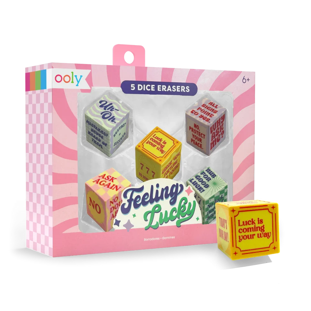 Ooly |  Feeling Lucky Dobbelsteen Gummen Set Van 5