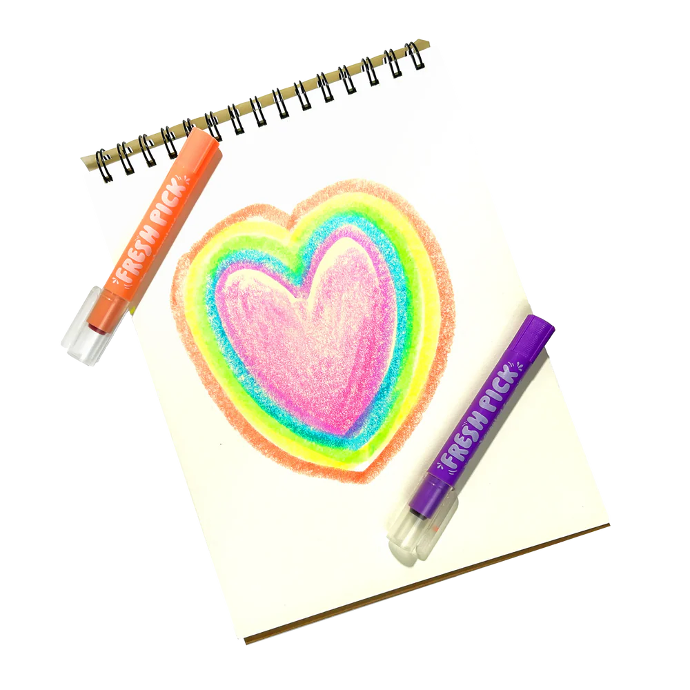 Ooly | Fresh Pick Neon Gelkleurpotloden Met Appelgeur Set Van 6