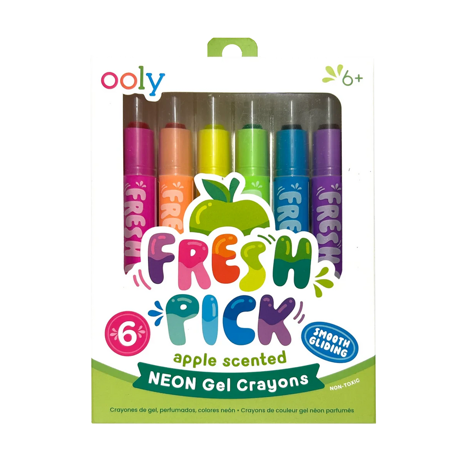 Ooly | Fresh Pick Neon Gelkleurpotloden Met Appelgeur Set Van 6