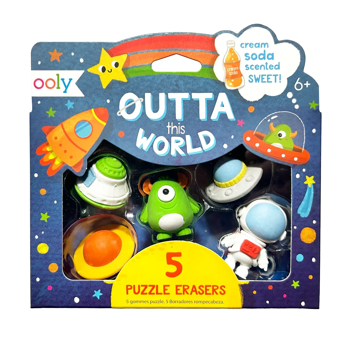 Ooly | Outta This World Geurende Puzzelgommen Set Van 5