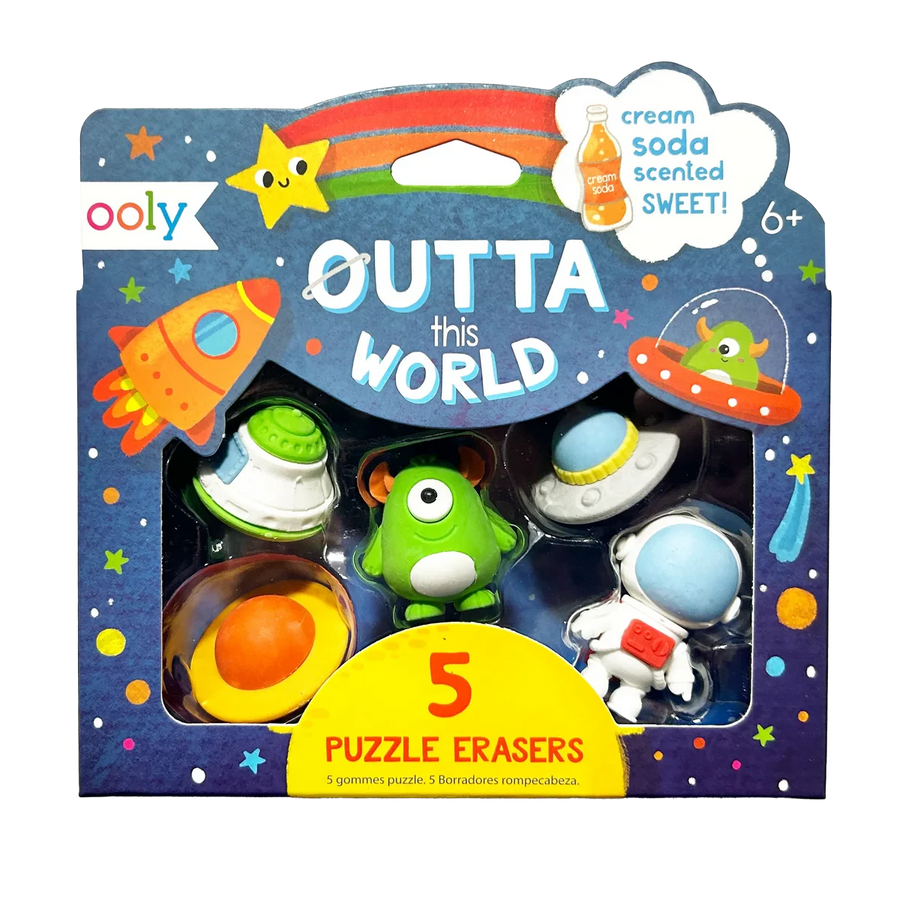Ooly | Outta This World Geurende Puzzelgommen Set Van 5