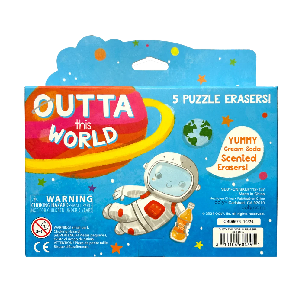 Ooly | Outta This World Geurende Puzzelgommen Set Van 5