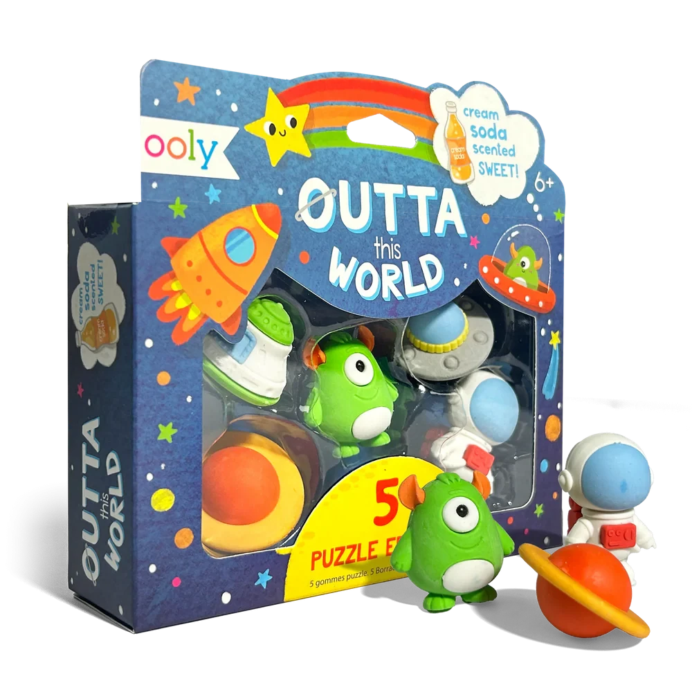 Ooly | Outta This World Geurende Puzzelgommen Set Van 5