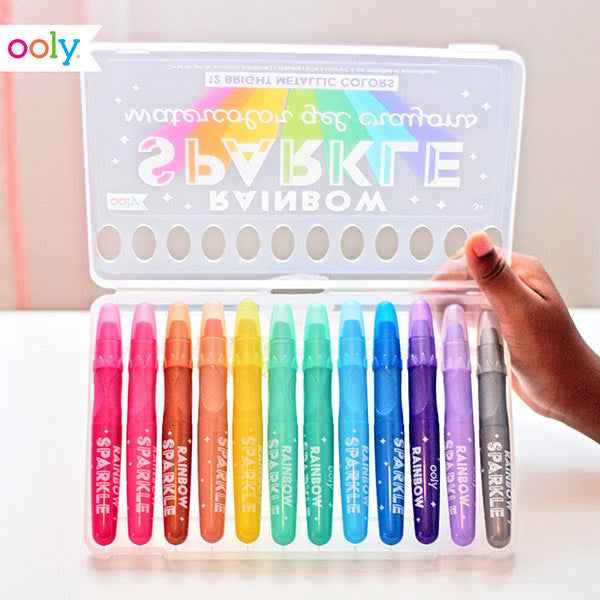 Ooly | Rainbow Sparkle Metallic Waterverf Gelkrijtjes Set Van 12