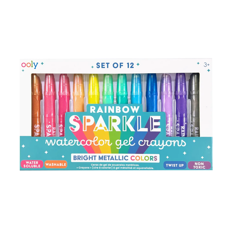 Ooly | Rainbow Sparkle Metallic Waterverf Gelkrijtjes Set Van 12