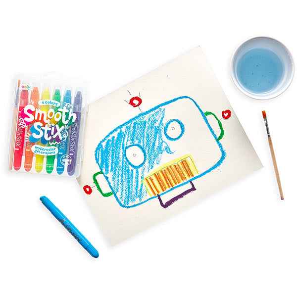 Ooly | Smooth Stix Waterverfgelkrijtjes Set Van 6