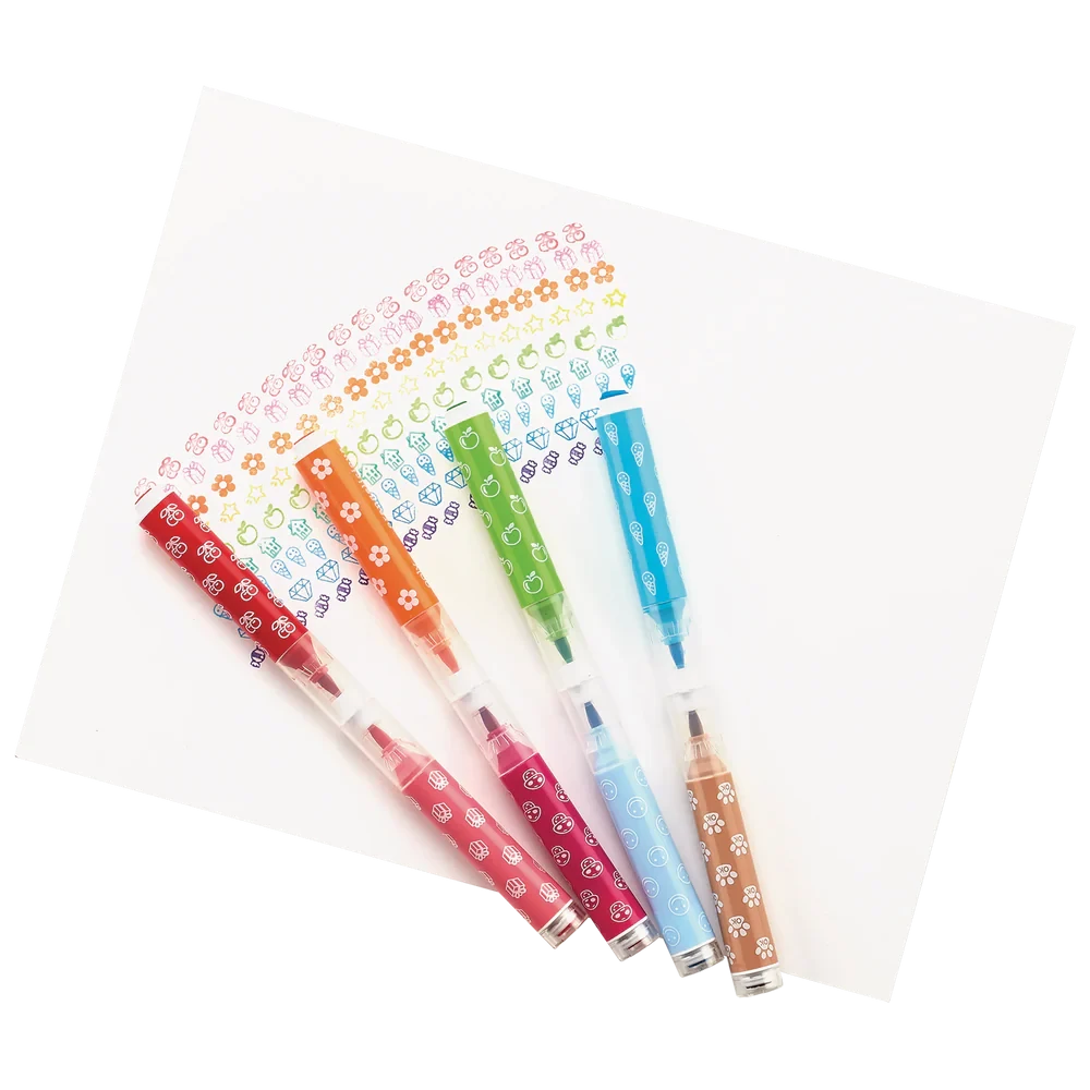 Ooly | Stampables Dubbelzijdige Stempel En Penseelmarkers Set Van 18