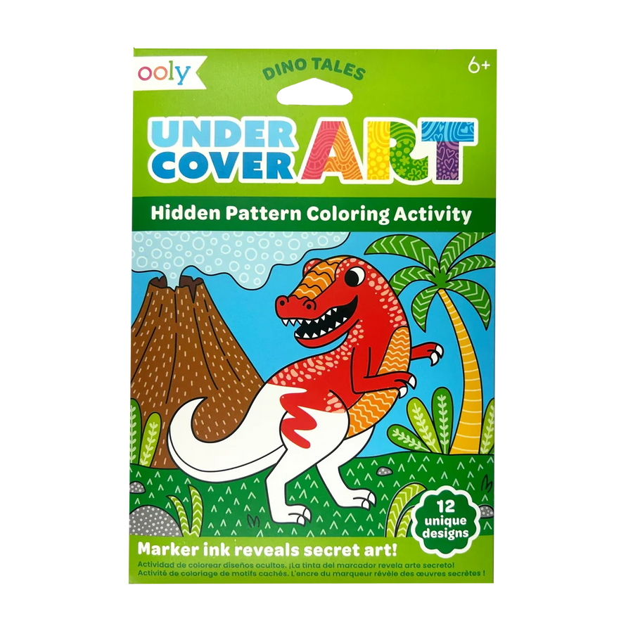 Ooly | Undercover Art Verborgen Patroon Kleurkaarten Dinoverhalen