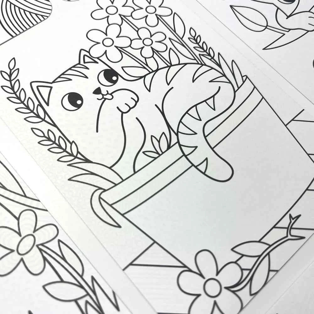 Ooly | Undercover Art Hidden Pattern Color Cards Loving Kittens